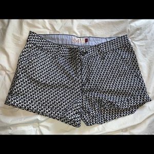 Black and white shorts